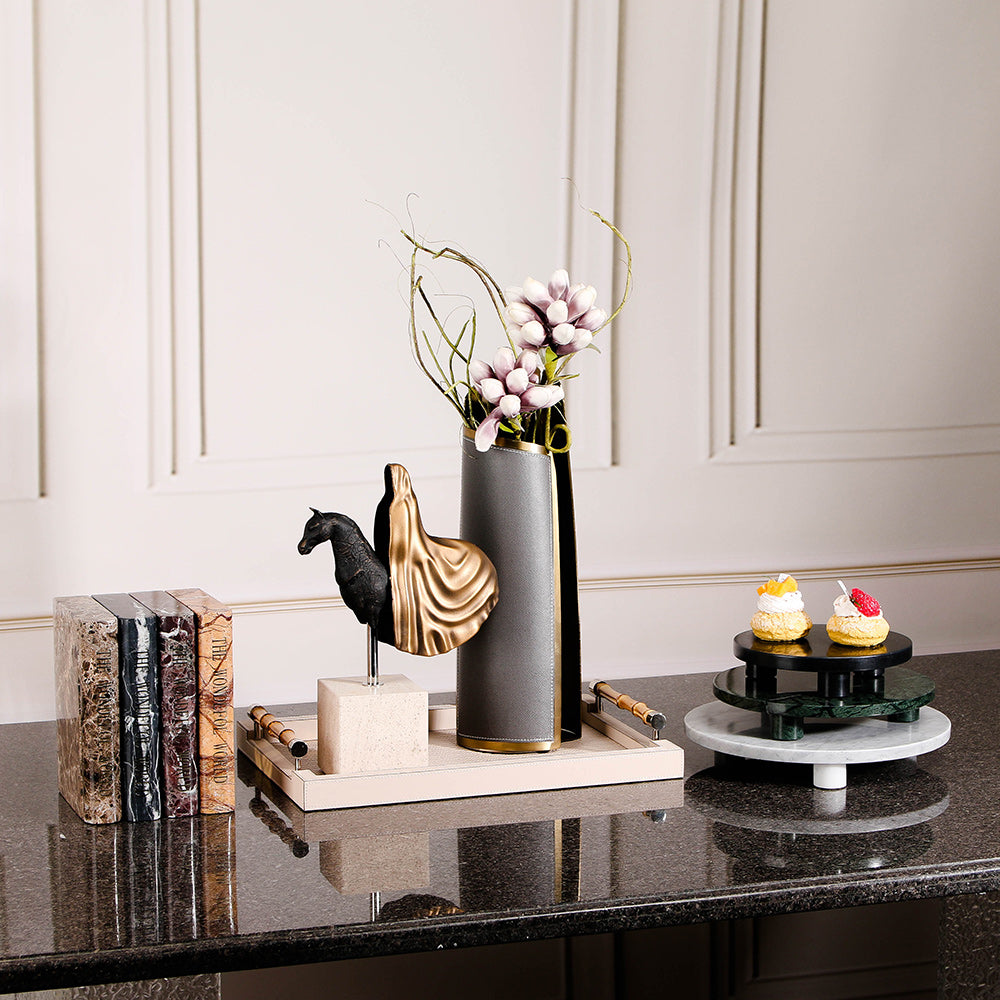Mystical Cloaked Knight Statue - Luxury Alloy & Marble Home Decor & Artistic ...