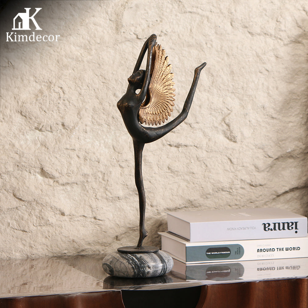 桌面雕塑 - Luxury Alloy & Marble Home Decor & Artistic Piece