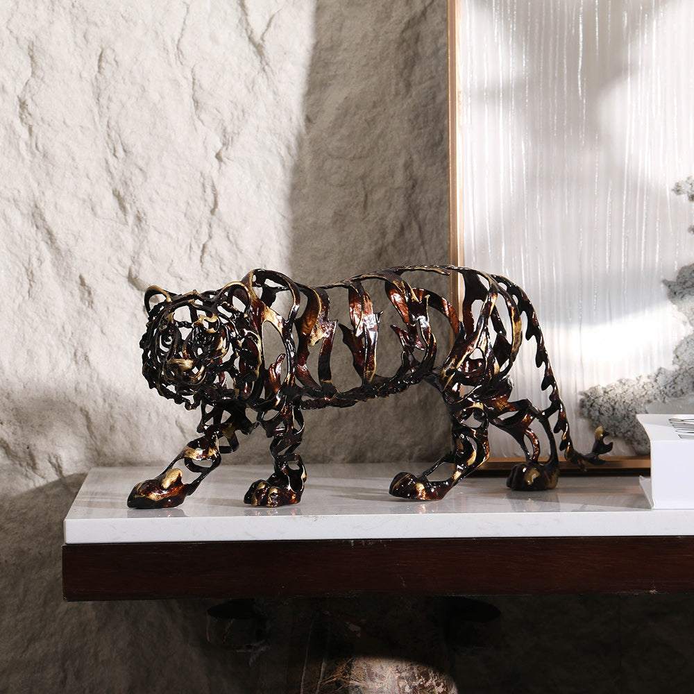 狮子雕塑 - Luxury Premium Alloy Home Decor & Artistic Piece