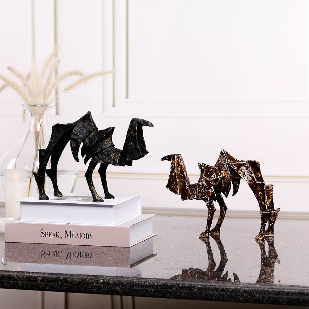 骆驼雕塑 - Luxury Premium Alloy Home Decor & Artistic Piece