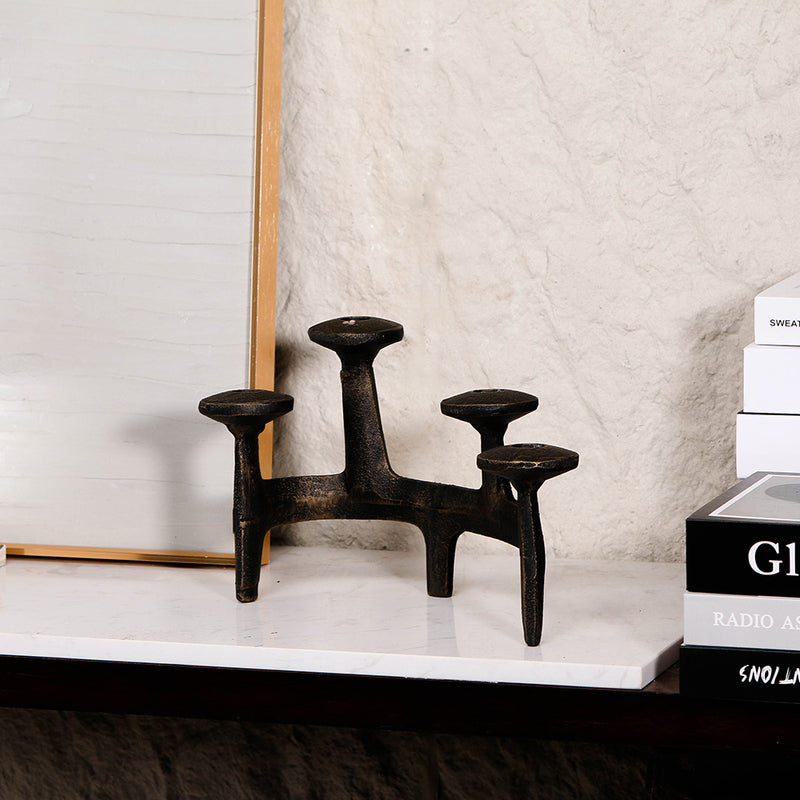 钢烛台 - Luxury Premium Alloy Home Decor & Artistic Piece - 3