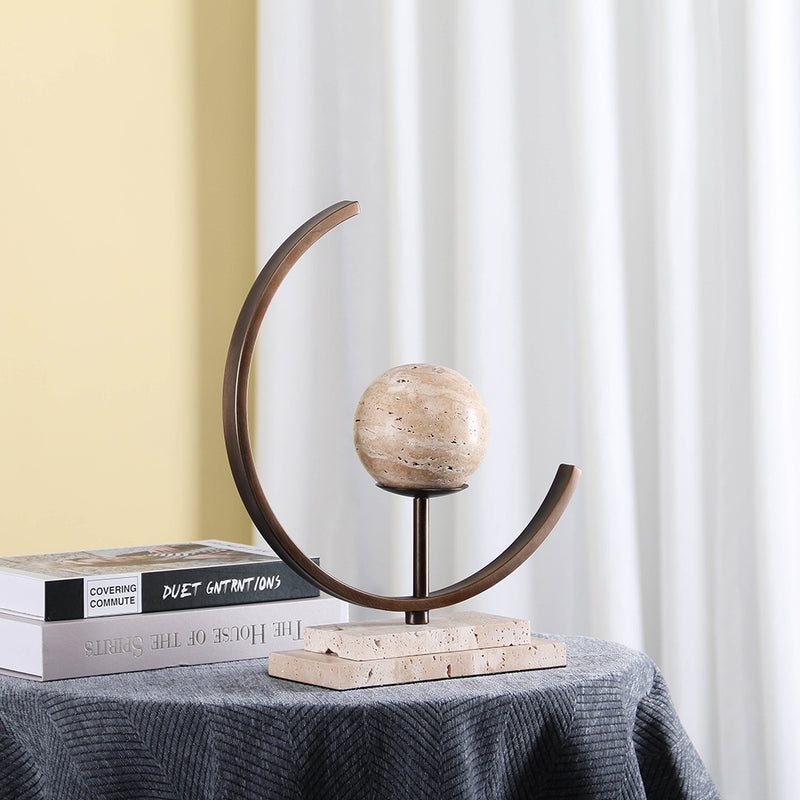Contemporary Abstract Sculpture - Luxury Alloy & Marble Home Decor & Artistic... - 3