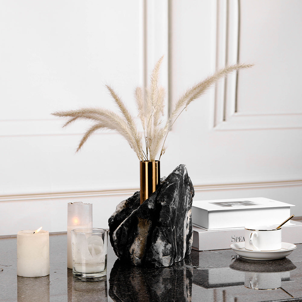 铁石花瓶家居装饰 - Luxury Premium Home Decor & Artistic Piece