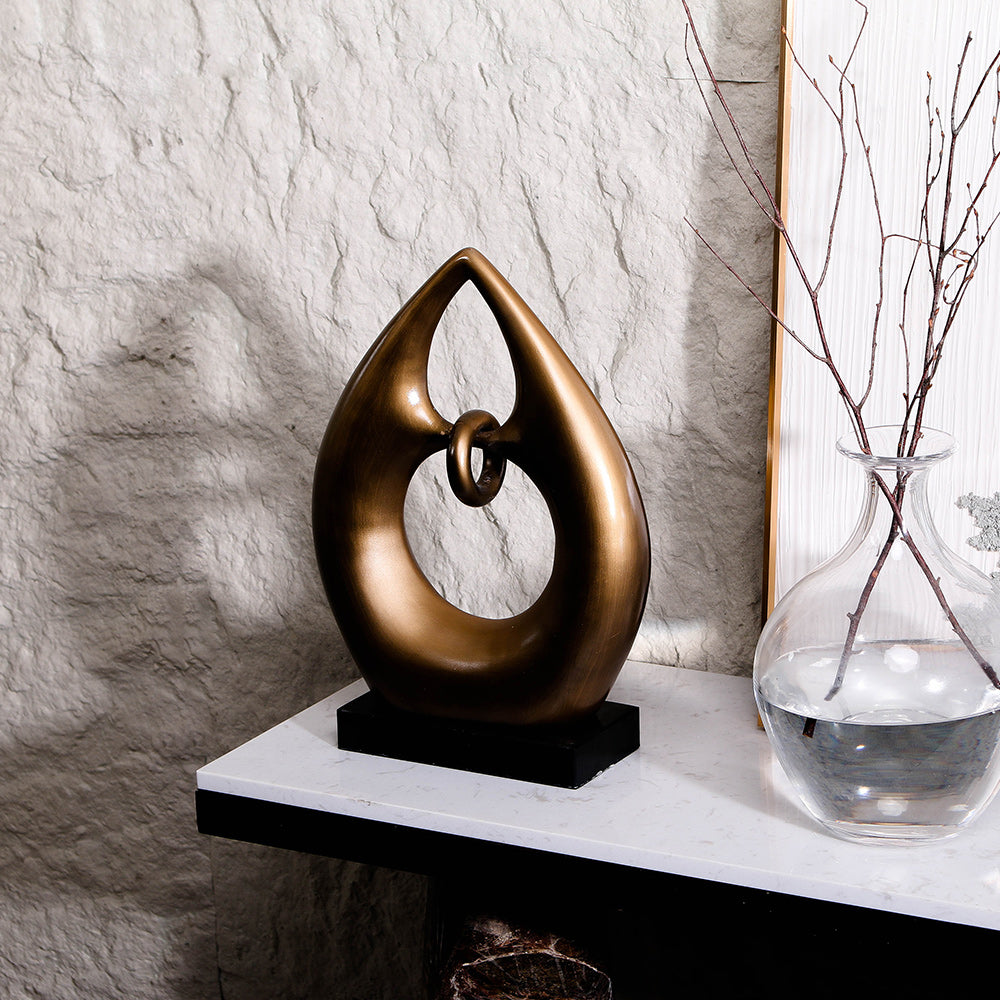 Luxury Resin & Marble Decorative Sculpture - Designer Artisan Edition