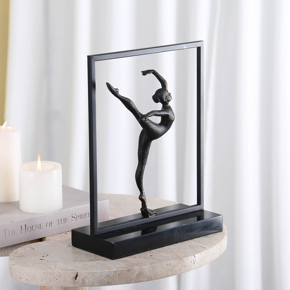 Graceful Dancing Girl - Luxury Alloy & Marble Home Decor & Artistic Piece