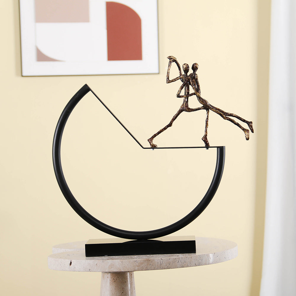 Graceful Dancing Girl - Luxury Alloy & Marble Home Decor & Artistic Piece
