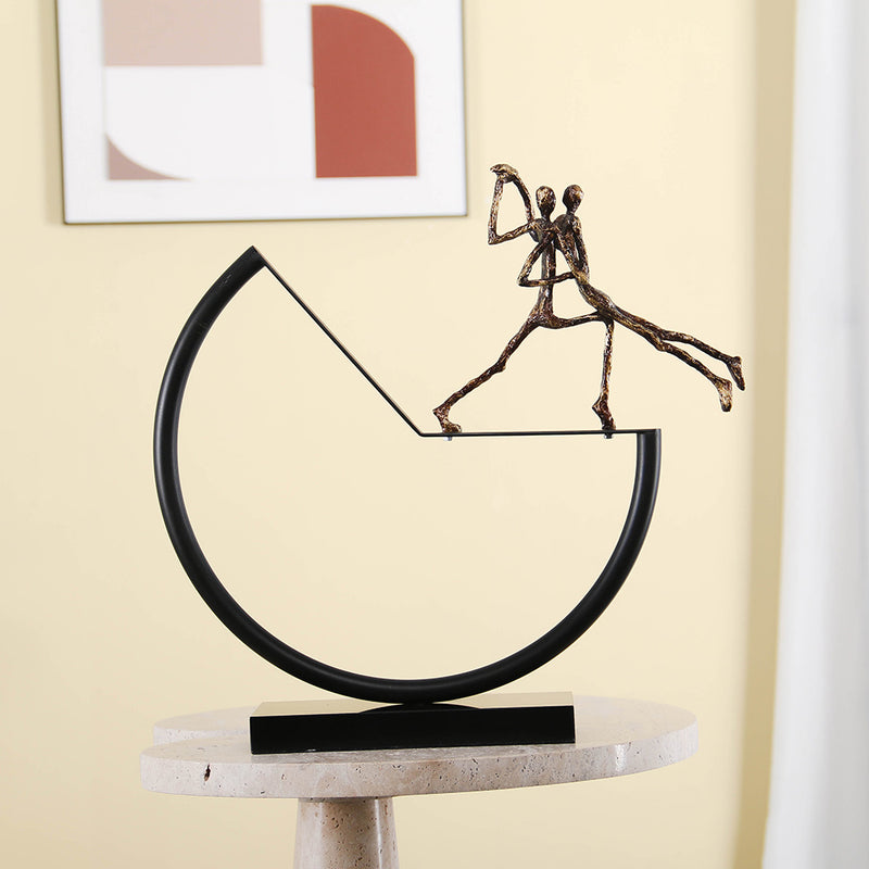 Graceful Dancing Girl - Luxury Alloy & Marble Home Decor & Artistic Piece - 3