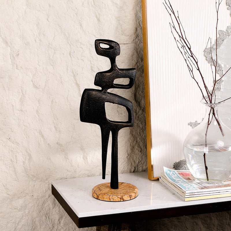 Contemporary Abstract Sculpture - Luxury Alloy & Marble Home Decor & Artistic... - 4