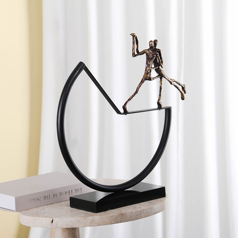 Graceful Dancing Girl - Luxury Alloy & Marble Home Decor & Artistic Piece