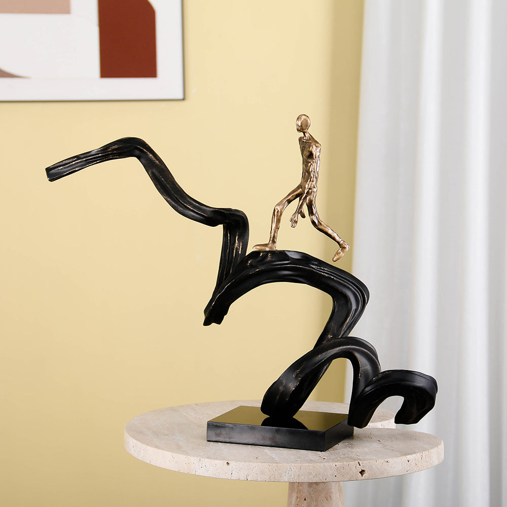 Climbing Human Figure - Luxury Alloy & Marble & Resin Home Decor & Artistic P...