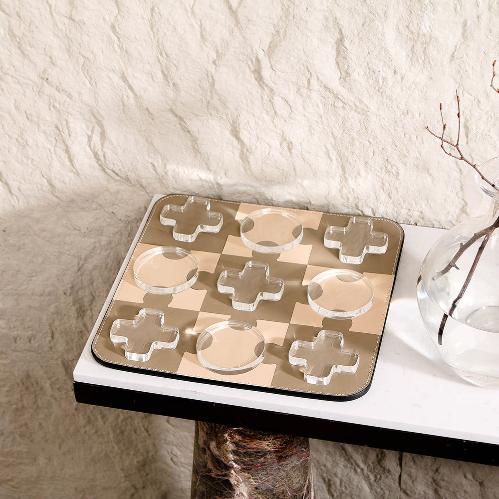 Luxury Pu Leather & Acrylic Decorative Sculpture - Designer Artisan Edition