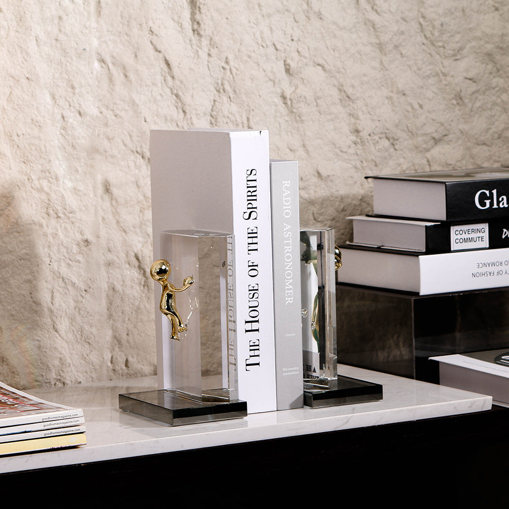 水晶书挡 - Luxury Premium Alloy Home Decor & Artistic Piece