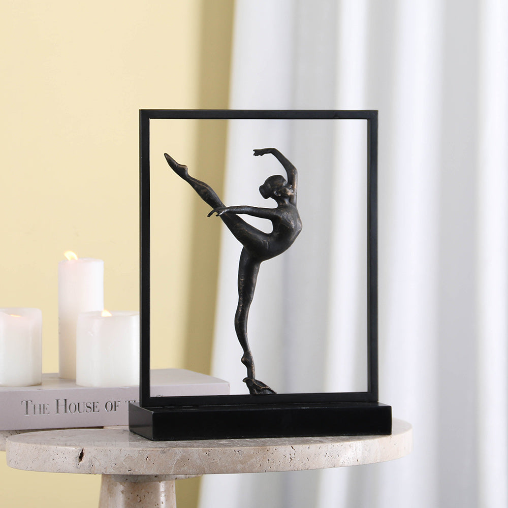 Graceful Dancing Girl - Luxury Alloy & Marble Home Decor & Artistic Piece