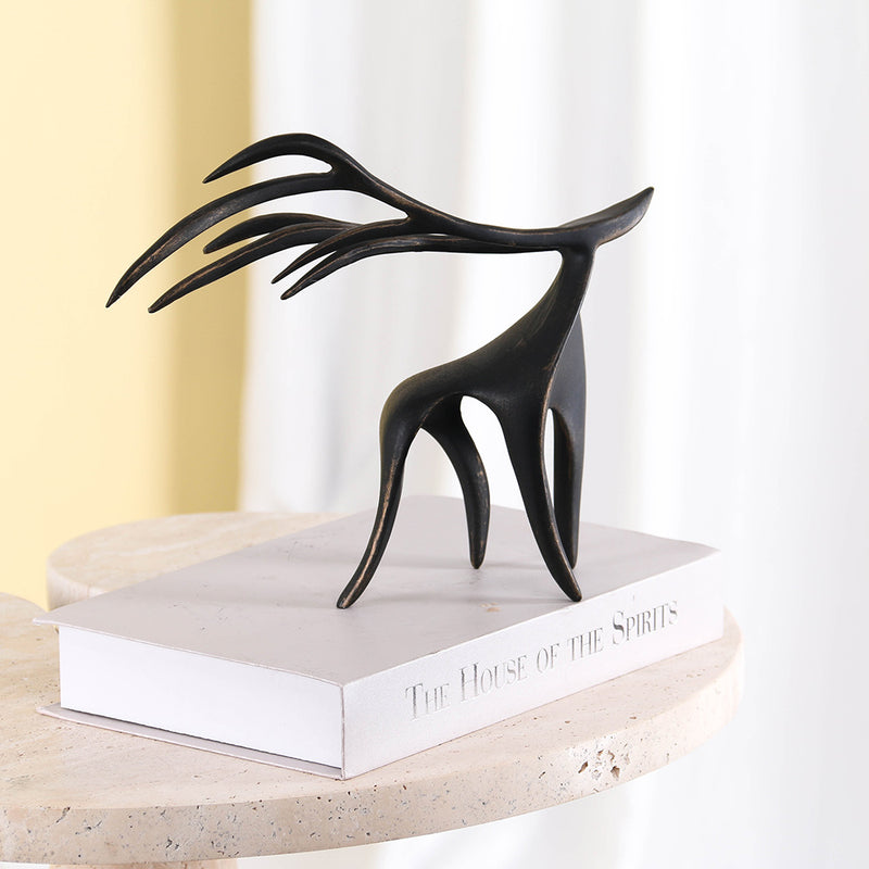 鹿雕像家居装饰雕塑 - Luxury Premium Alloy Home Decor & Artistic Piece - 4