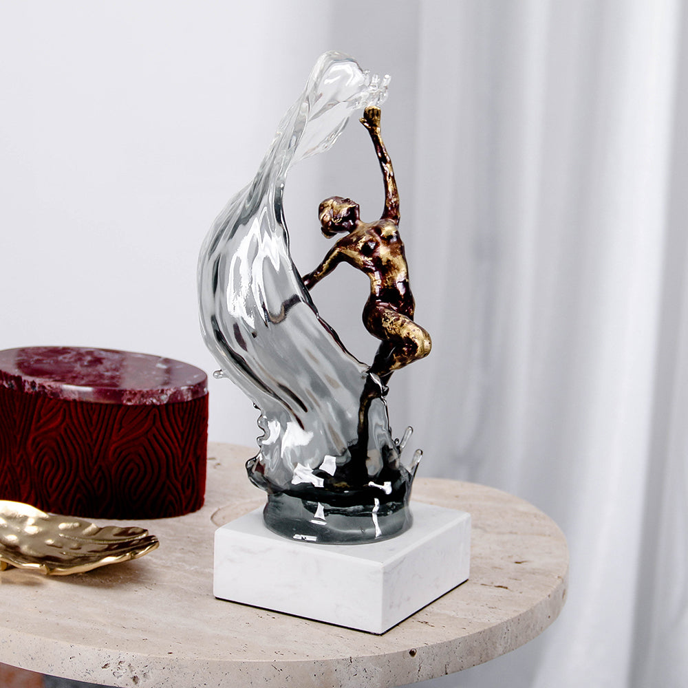 Water Dancer Artistic Sculpture - Luxury Alloy & Resin & Marble Home Decor & ...