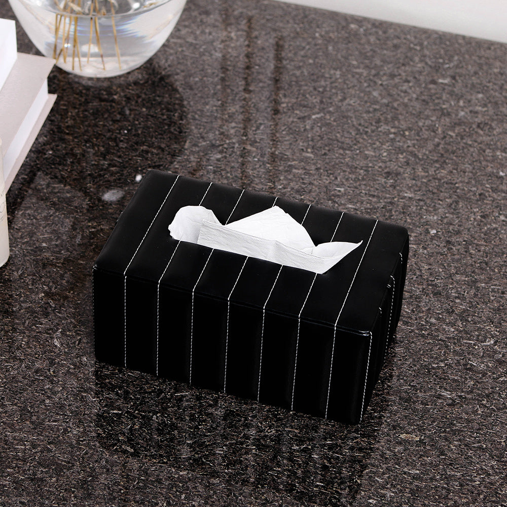 矩形纸巾盒 - Luxury MDF & PULeather Home Decor & Artistic Piece