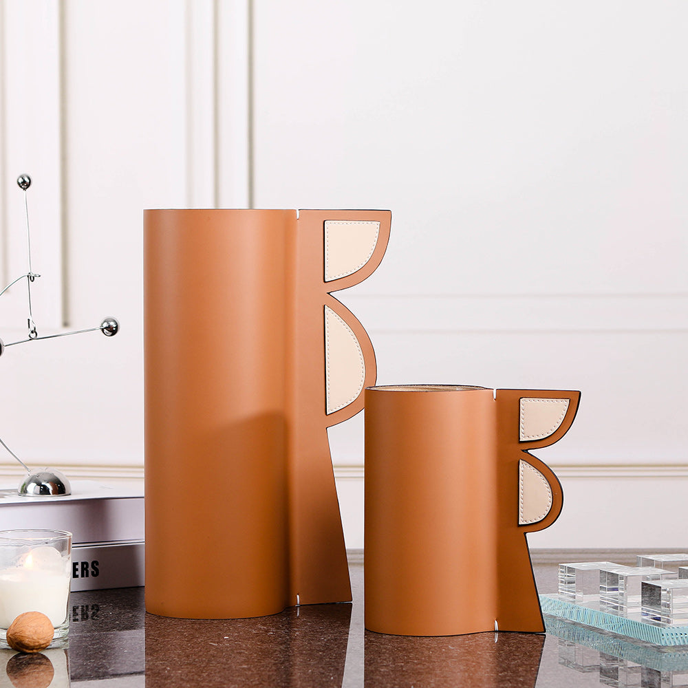 PuLeather & Glass Home Decor