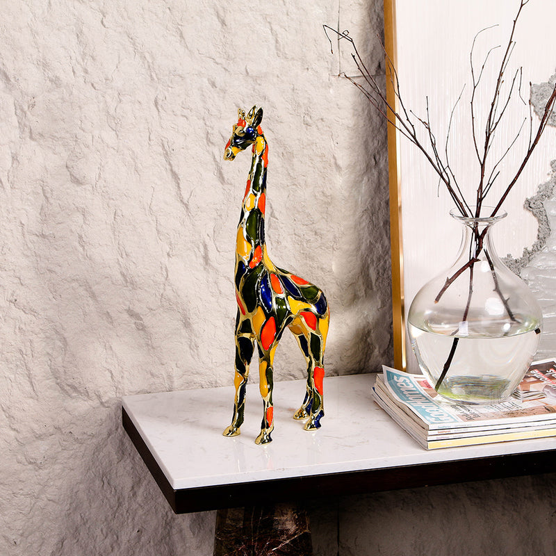长颈鹿桌面雕塑: - Luxury Premium Alloy Home Decor & Artistic Piece - 4