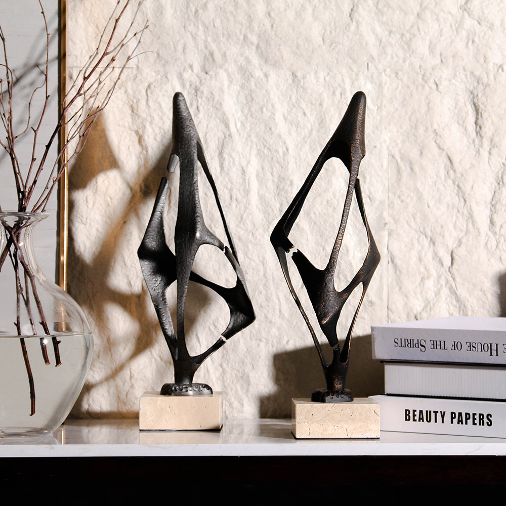 抽象雕塑家居装饰 - Luxury Alloy & Marble Home Decor & Artistic Piece