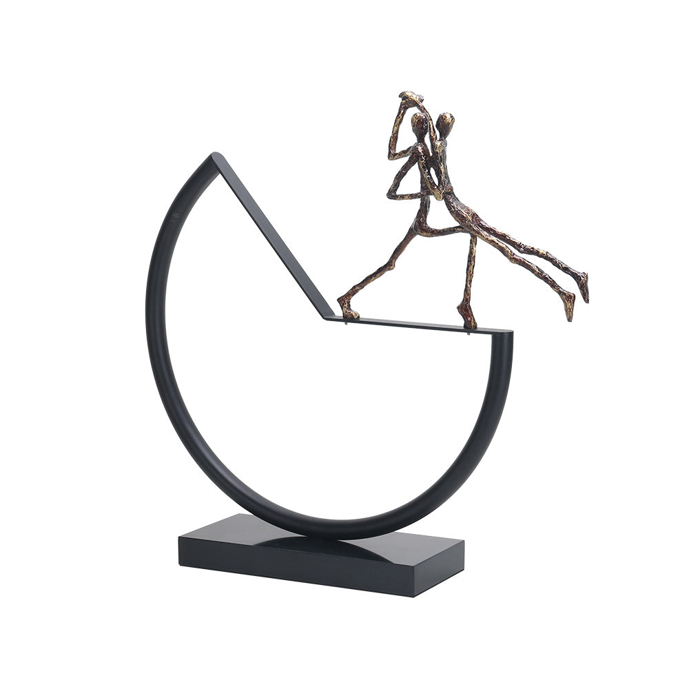 Graceful Dancing Girl - Luxury Alloy & Marble Home Decor & Artistic Piece