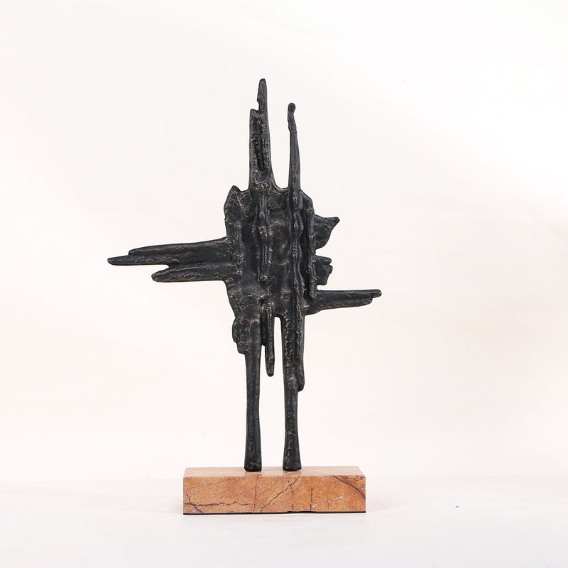 Luxury Alloy & Marble Decorative Sculpture - Designer Artisan Edition - 5