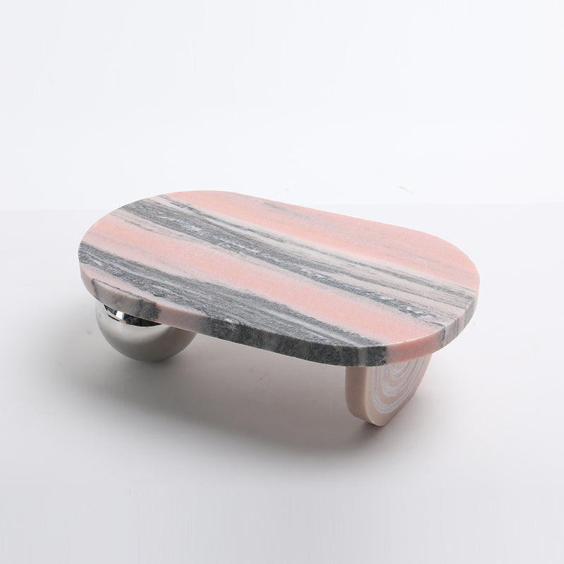 Luxury Marble & S/s Steel Decorative Sculpture - Designer Artisan Edition - 5