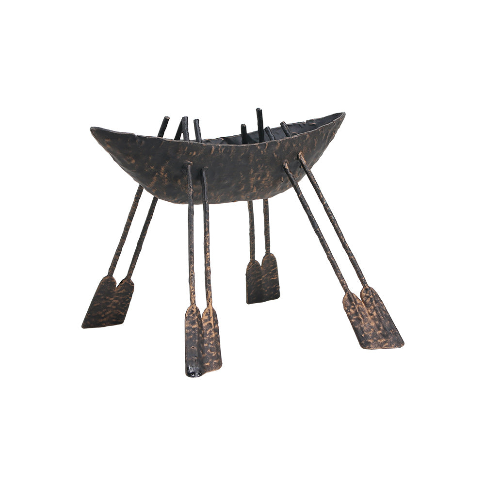 手工制作的船雕塑 - Luxury Premium Alloy Home Decor & Artistic Piece