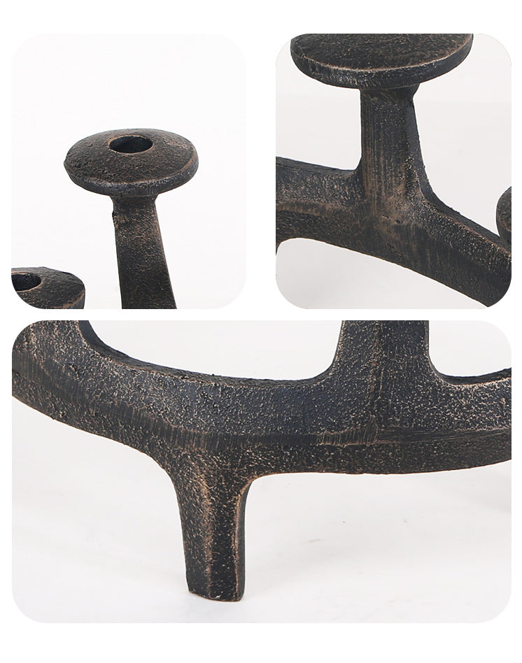 钢烛台 - Luxury Premium Alloy Home Decor & Artistic Piece - 5