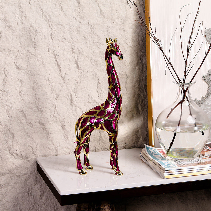 长颈鹿桌面雕塑: - Luxury Premium Alloy Home Decor & Artistic Piece - 5
