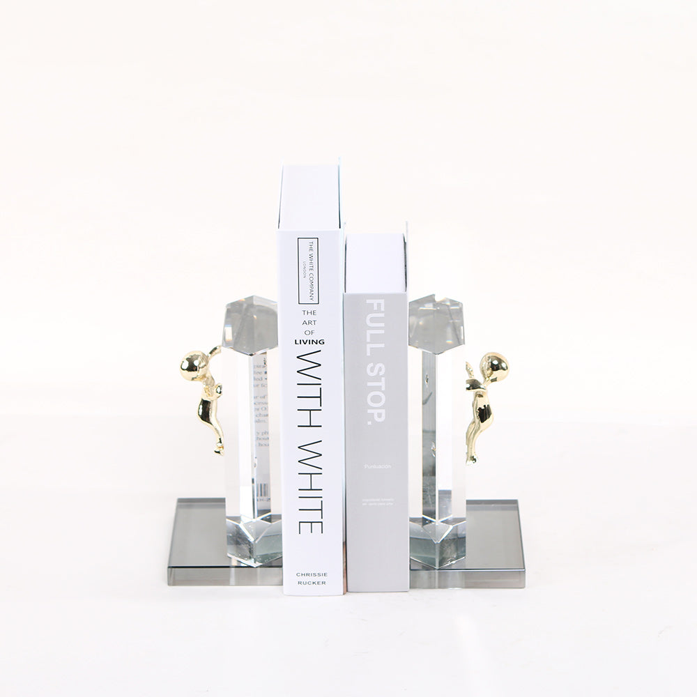 水晶书挡 - Luxury Premium Alloy Home Decor & Artistic Piece