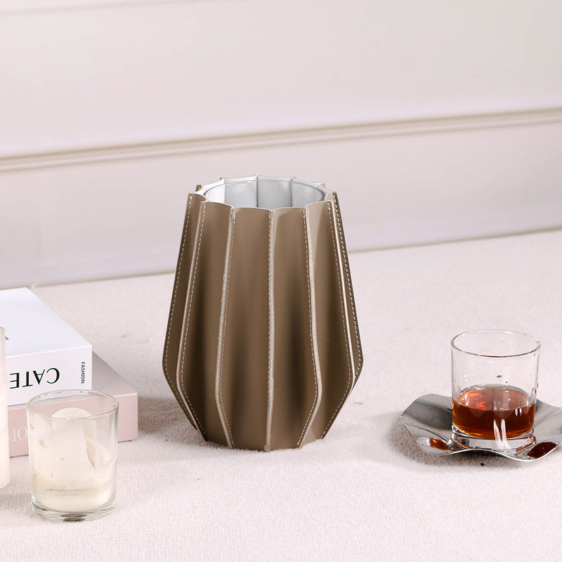 Luxury Pu Leather & Glass Decorative Sculpture - Designer Artisan Edition - 5