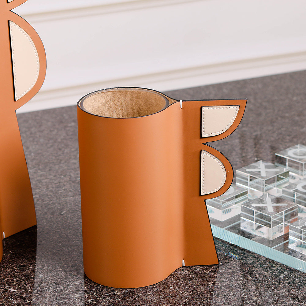 PuLeather & Glass Home Decor