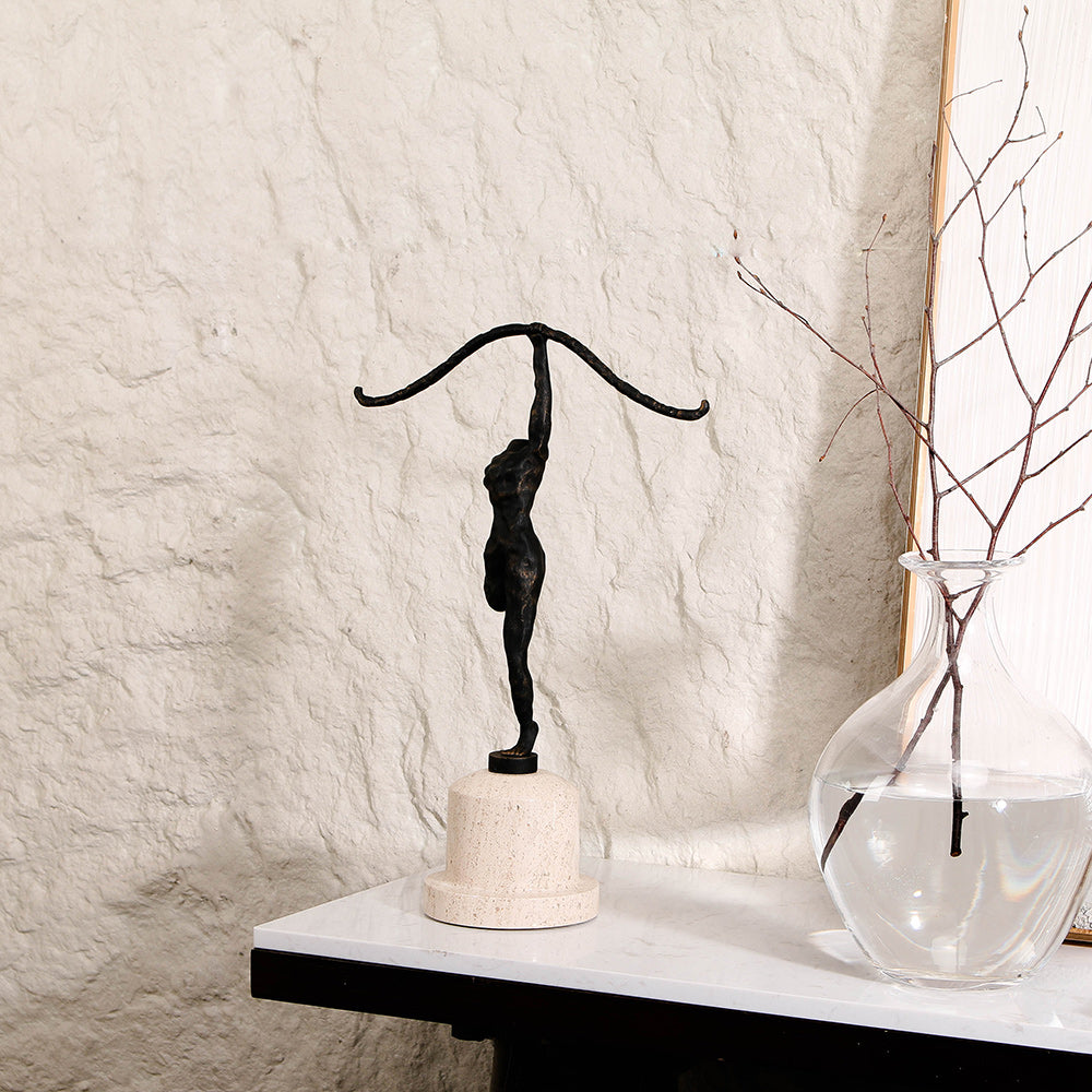 抽象箭头人雕像家居装饰雕塑 - Luxury Alloy & Marble Home Decor & Artistic Piece