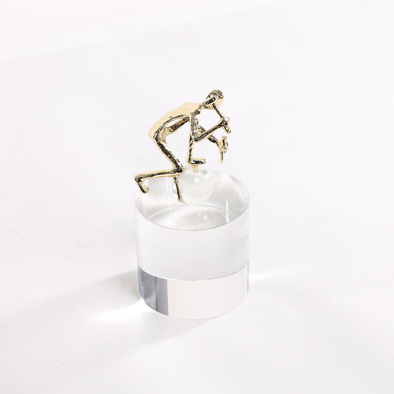 金色杂技演员家居装饰雕塑 - Luxury Premium Alloy & Home Decor & Artistic Piece - 5