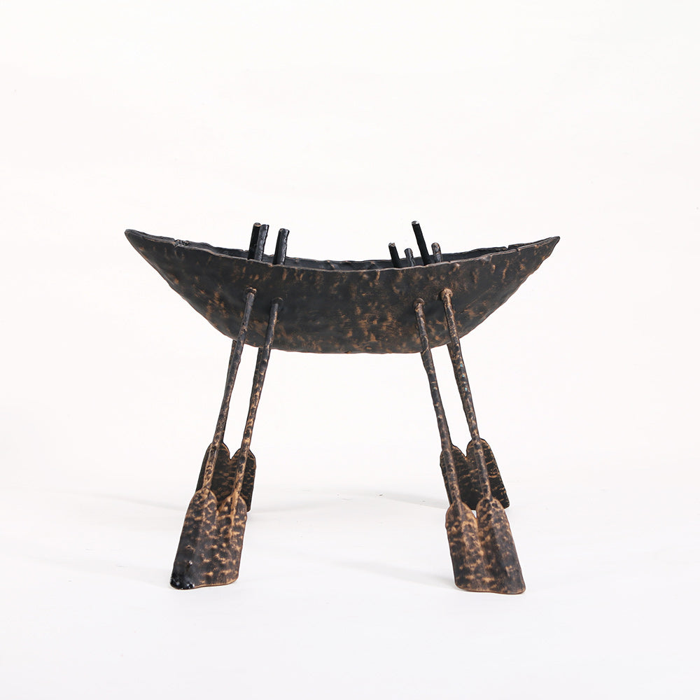 手工制作的船雕塑 - Luxury Premium Alloy Home Decor & Artistic Piece