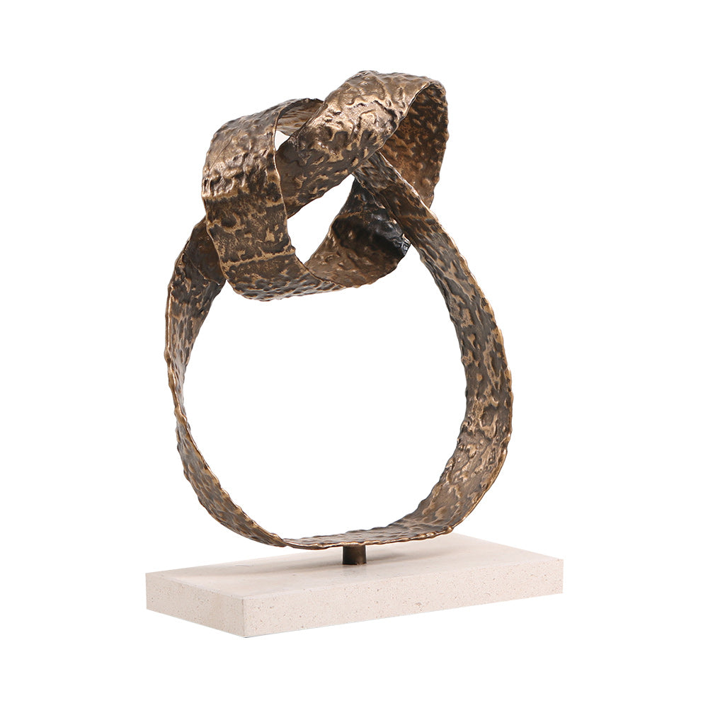 抽象循环雕塑 - Luxury Alloy & Marble Home Decor & Artistic Piece