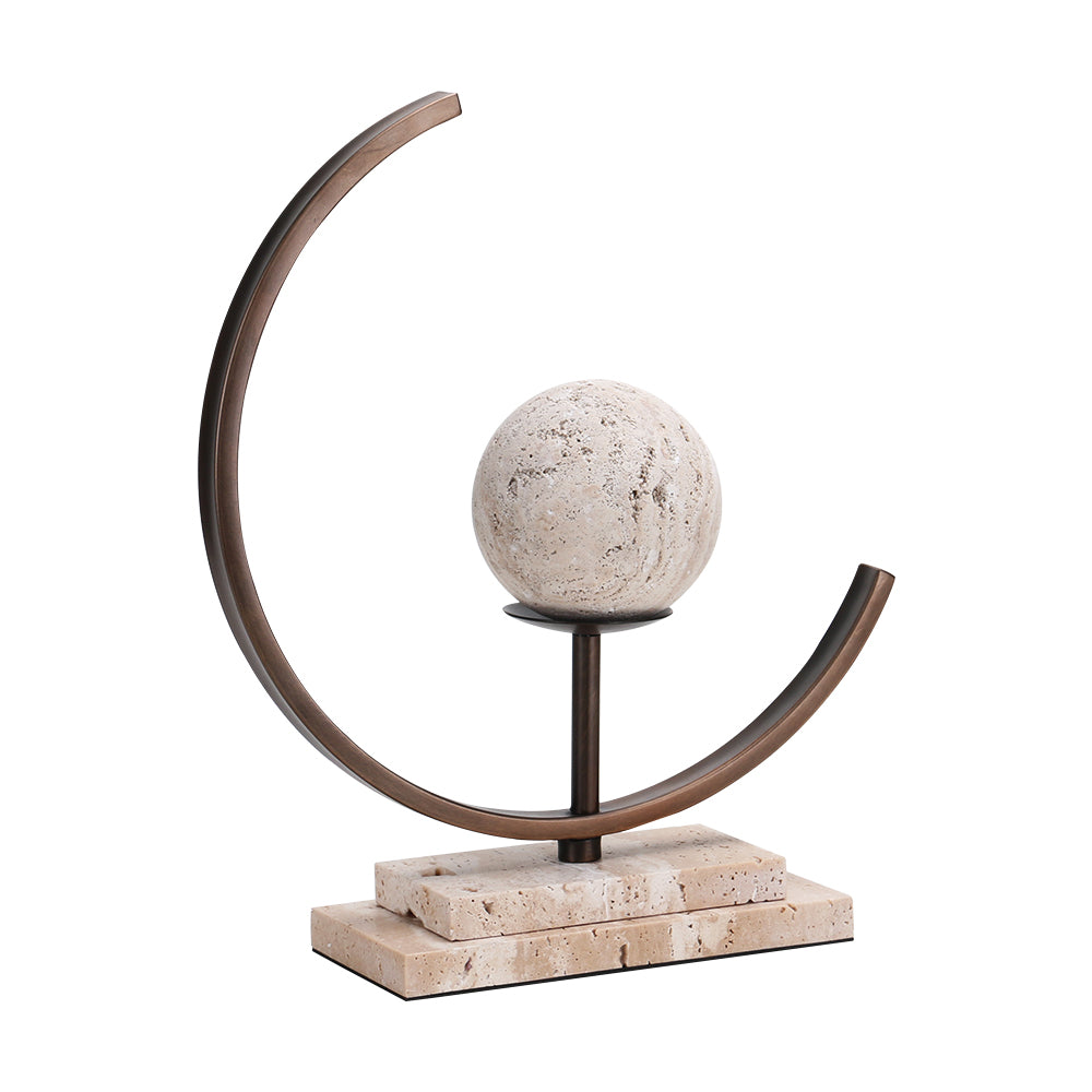 Contemporary Abstract Sculpture - Luxury Alloy & Marble Home Decor & Artistic...