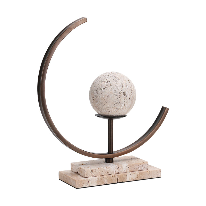 Contemporary Abstract Sculpture - Luxury Alloy & Marble Home Decor & Artistic... - 5