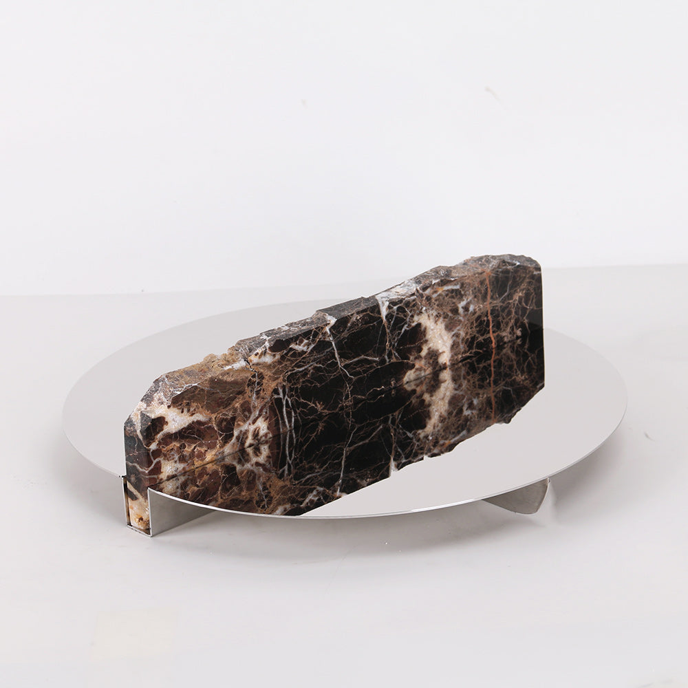 圆形托盘 - Luxury MarbleS/s Home Decor & Artistic Piece