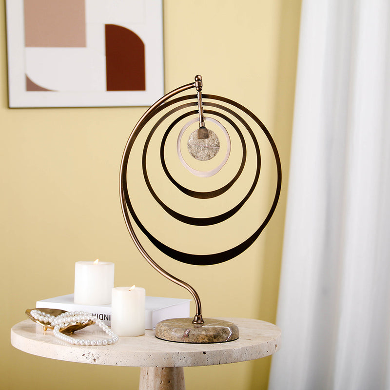 Luxury Iron & Marble Decorative Sculpture - Designer Artisan Edition - 5