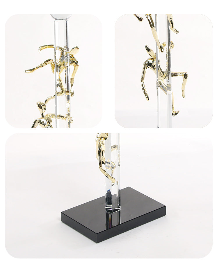 金色登山者雕塑 - Luxury Premium Alloy & Home Decor & Artistic Piece - 6