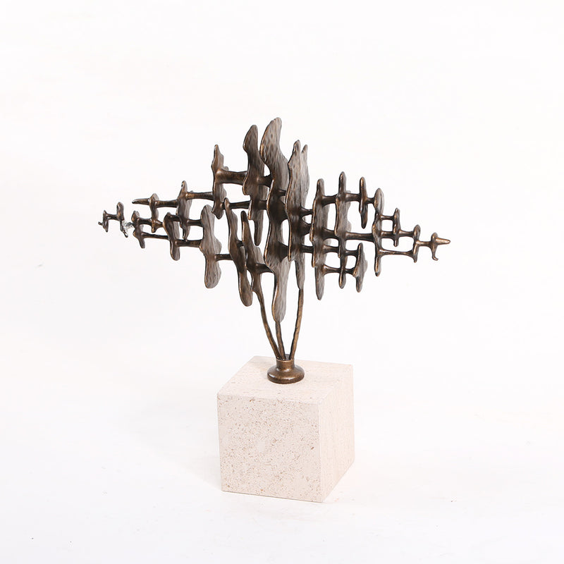 Modern Abstract Fine Art Piece - Luxury Alloy & Marble Home Decor & Artistic ... - 6