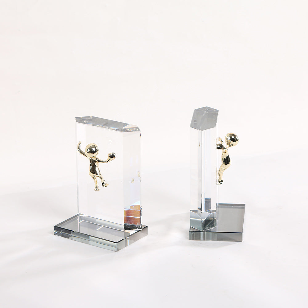水晶书挡 - Luxury Premium Alloy Home Decor & Artistic Piece
