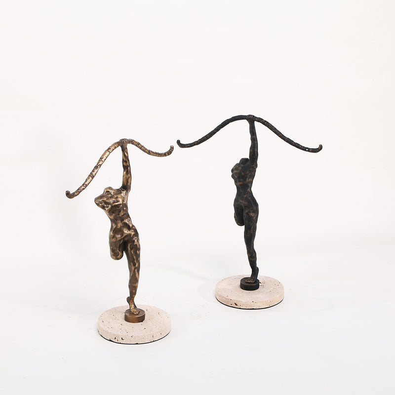 Abstract Arrow Figure Statue - Luxury Alloy & Marble Home Decor & Artistic Piece - 6