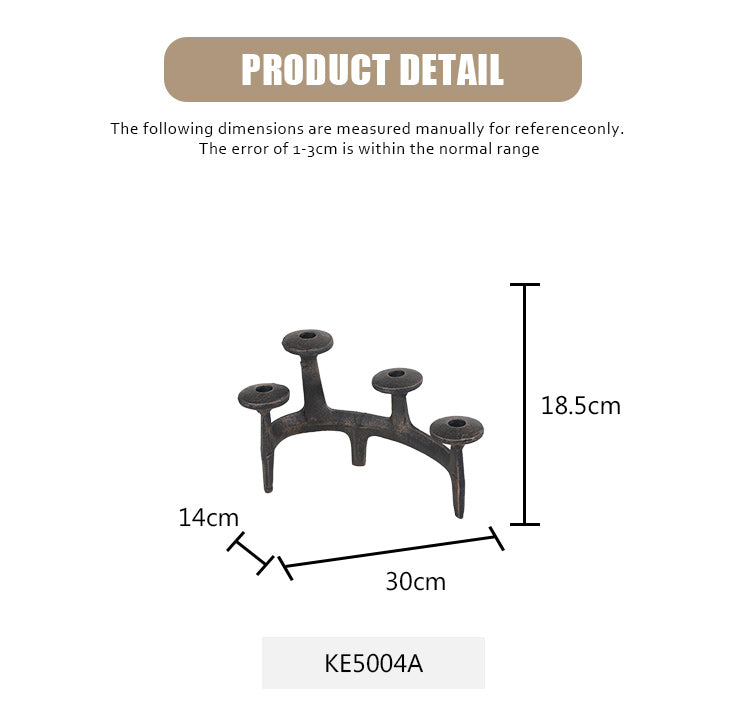 钢烛台 - Luxury Premium Alloy Home Decor & Artistic Piece - 6