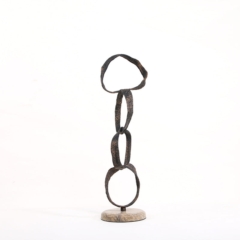 Luxury Alloy & Marble Decorative Sculpture - Designer Artisan Edition - 6