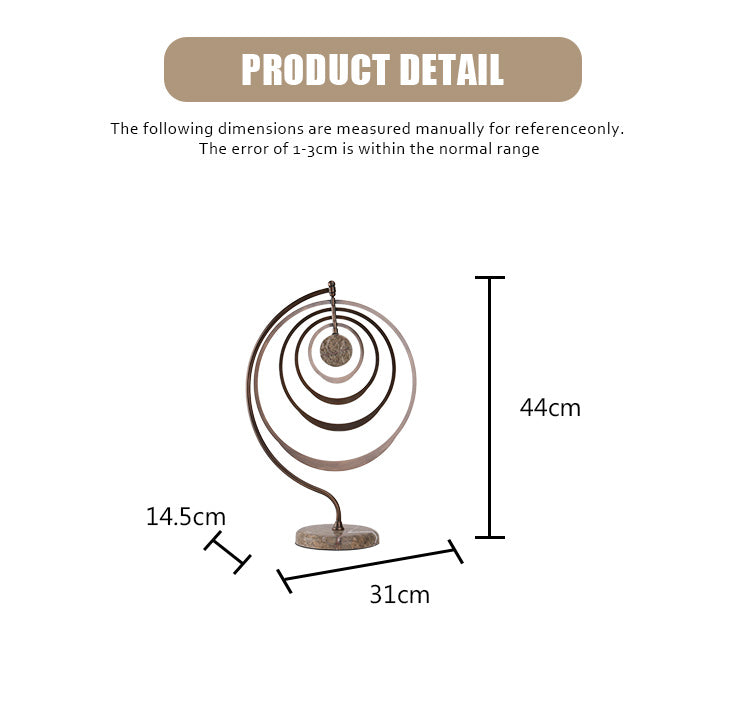 Luxury Iron & Marble Decorative Sculpture - Designer Artisan Edition - 6