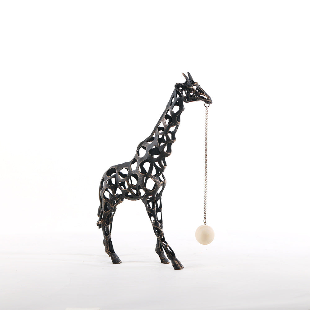 金属长颈鹿雕塑 - Luxury Premium Alloy & Home Decor & Artistic Piece