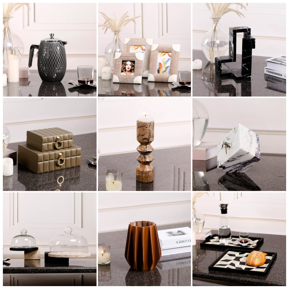 皮革花瓶-干 &amp; 新鲜 - Luxury Artisan Luxury Home Decor & Artistic Piece