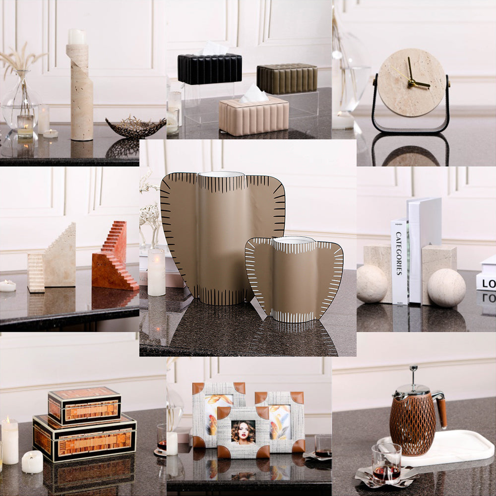 Premium Leather Home Decor - Handcrafted Modern Decor
